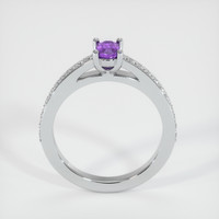 0.43 Ct. Sapphire Ring, 18K White Gold 3