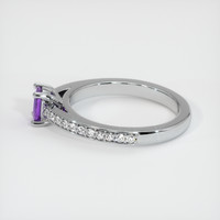 0.43 Ct. Sapphire Ring, 18K White Gold 4