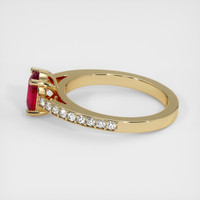 1.14 Ct. Ruby Ring, 14K Yellow Gold 4