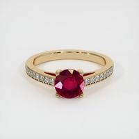 1.56 Ct. Ruby Ring, 14K Yellow Gold 1