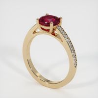 1.56 Ct. Ruby Ring, 14K Yellow Gold 2