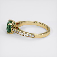 2.22 Ct. Bluish Green Sapphire Ring, 14K Yellow Gold 4