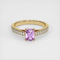 0.95 Ct. Purple Sapphire Ring, 14K Yellow Gold 1