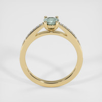 0.67 Ct. Bluish Green Sapphire Ring, 14K Yellow Gold 3