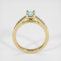 0.68 Ct. Bluish Green Sapphire Ring, 14K Yellow Gold 3