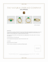 Emerald Ring 0.95 Ct., 18K Yellow Gold Appraisal