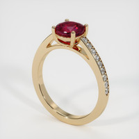 1.56 Ct. Ruby Ring, 18K Yellow Gold 2