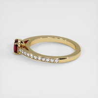 0.53 Ct. Ruby Ring, 18K Yellow Gold 4