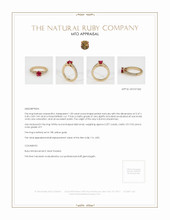 Ruby Ring 1.03 Ct. 18K Yellow Gold Appraisal