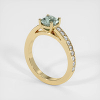 0.94 Ct. Sapphire Ring, 18K Yellow Gold 2