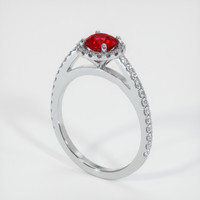 0.71 Ct. Ruby Ring, Platinum 950 2