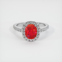 2.14 Ct. Ruby Ring, Platinum 950 1