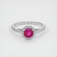 0.70 Ct. Ruby Ring, Platinum 950 1