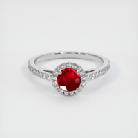 0.68 Ct. Ruby Ring, Platinum 950 1