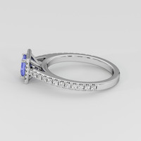0.58 Ct. Purplish Blue Sapphire Ring, Platinum 950 4