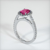 2.06 Ct. Purplish Pink Sapphire Ring, 10K White Gold 2