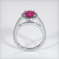 2.06 Ct. Purplish Pink Sapphire Ring, 10K White Gold 3