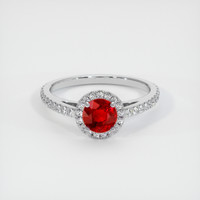 0.68 Ct. Ruby Ring, 10K White Gold 1