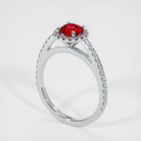 0.68 Ct. Ruby Ring, 10K White Gold 2