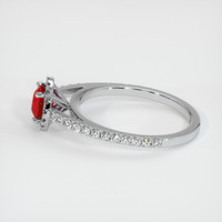 0.68 Ct. Ruby Ring, 10K White Gold 4