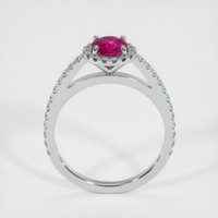 0.68 Ct. Pinkish Red Ruby Ring, 10K White Gold 3
