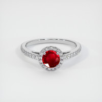 0.68 Ct. Ruby Ring, 10K White Gold 1
