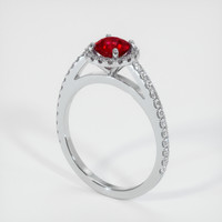 0.68 Ct. Ruby Ring, 10K White Gold 2