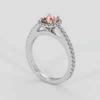 1.09 Ct. Padparadscha Sapphire Ring, 10K White Gold 2