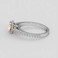 1.09 Ct. Padparadscha Sapphire Ring, 10K White Gold 4