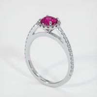 0.70 Ct. Ruby Ring, 14K White Gold 2