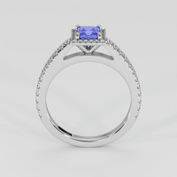 0.58 Ct. Purplish Blue Sapphire Ring, 14K White Gold 3