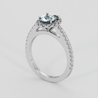 1.27 Ct. Bi Color Sapphire Ring, 14K White Gold 2