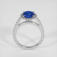 2.77 Ct. Blue Sapphire Ring, 18K White Gold 3