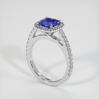 1.55 Ct. Color Change Sapphire Ring, 18K White Gold 2
