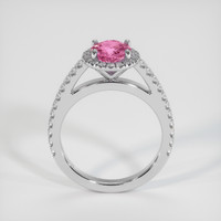 1.23 Ct. Pink Sapphire Ring, 18K White Gold 3