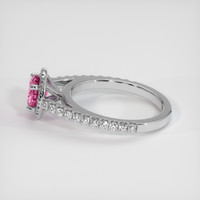 1.23 Ct. Pink Sapphire Ring, 18K White Gold 4