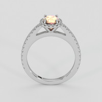 1.09 Ct. Padparadscha Sapphire Ring, 18K White Gold 3