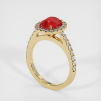 2.14 Ct. Ruby Ring, 14K Yellow Gold 2