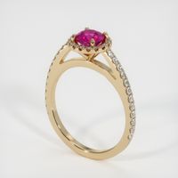 0.70 Ct. Ruby Ring, 14K Yellow Gold 2