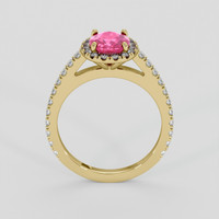 1.65 Ct. Purplish Red Ruby Ring, 14K Yellow Gold 3