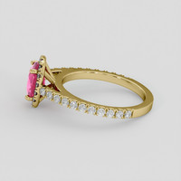 1.65 Ct. Purplish Red Ruby Ring, 14K Yellow Gold 4