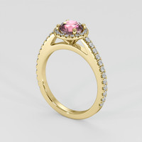 1.09 Ct. Pink Sapphire Ring, 14K Yellow Gold 2