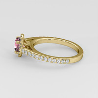 1.09 Ct. Pink Sapphire Ring, 14K Yellow Gold 4