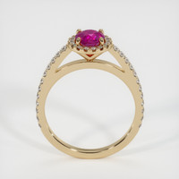 0.70 Ct. Ruby Ring, 18K Yellow Gold 3
