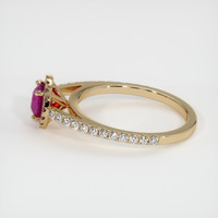 0.70 Ct. Ruby Ring, 18K Yellow Gold 4