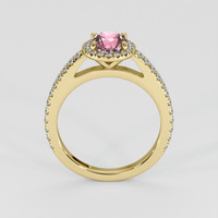 1.09 Ct. Pink Sapphire Ring, 18K Yellow Gold 3