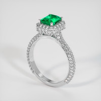 1.04 Ct. Emerald Ring, Platinum 950 2