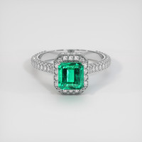 1.53 Ct. Emerald Ring, Platinum 950 1