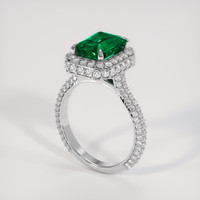 2.87 Ct. Emerald Ring, Platinum 950 2