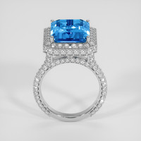 7.72 Ct. Swiss Blue Topaz Ring, Platinum 950 3